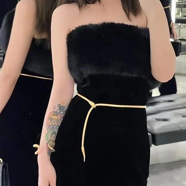 Women's Golden Silver Snake Chain Belt Metal Waist Chain - image 1