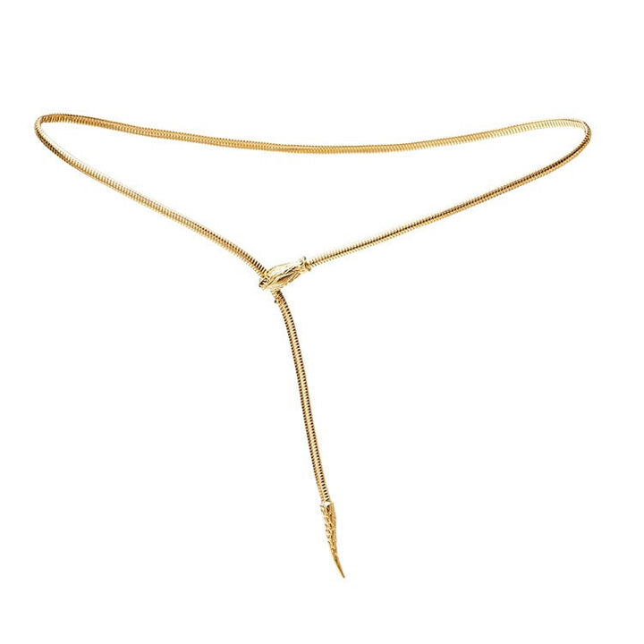 Women's Golden Silver Snake Chain Belt Metal Waist Chain - image 6