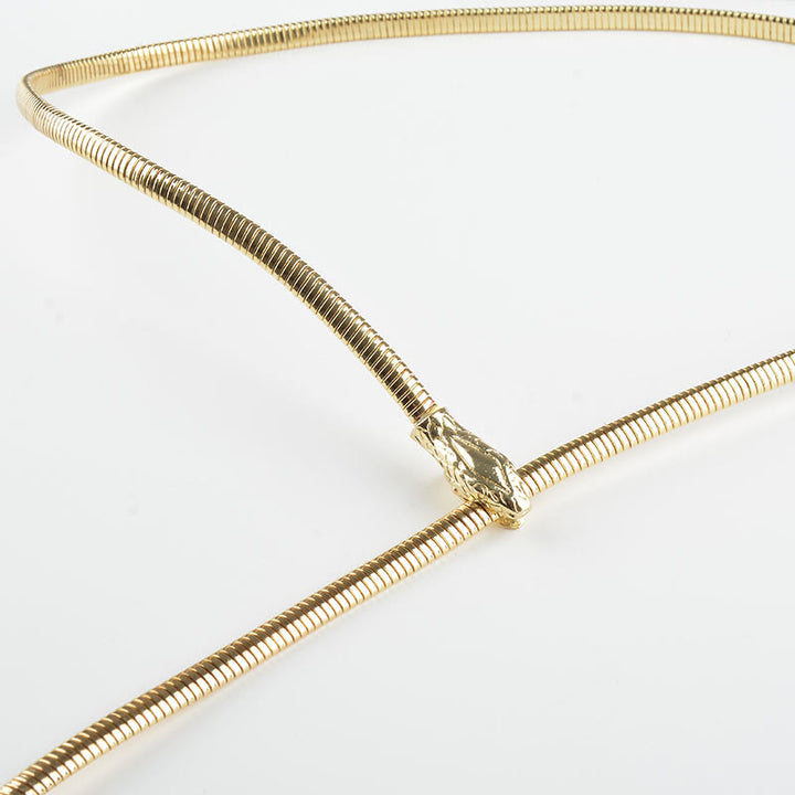 Women's Golden Silver Snake Chain Belt Metal Waist Chain - image 5