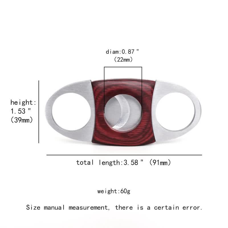Red Wooden Double Guillotine Cigar Cutter - image 7
