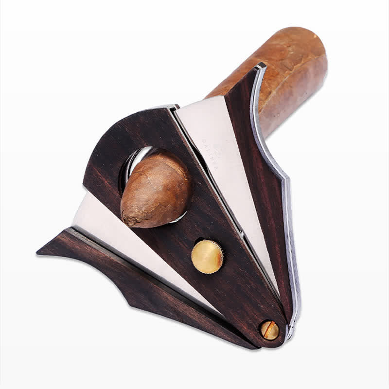 Creative Double Cutting Tool Wooden Cigar Cutter - image 5