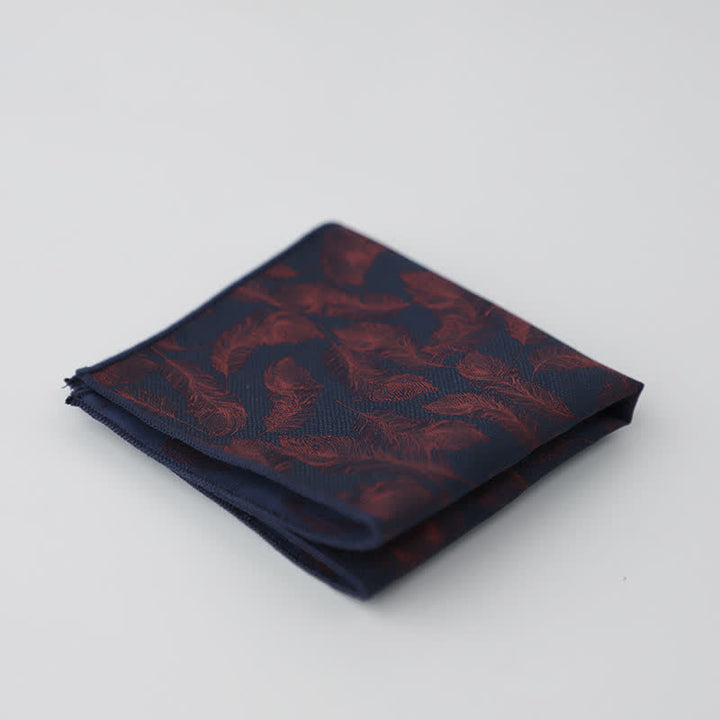 Men's Artsy Floral Leave Pattern Pocket Square - Style #7 - image 10