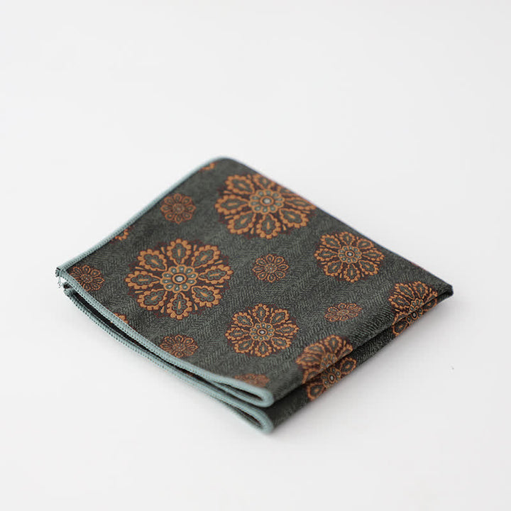 Men's Artsy Floral Leave Pattern Pocket Square - Style #10 - image 13