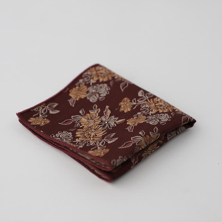 Men's Artsy Floral Leave Pattern Pocket Square - Style #8 - image 11