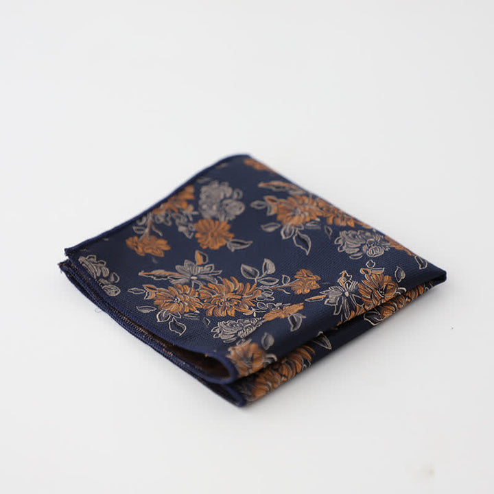 Men's Artsy Floral Leave Pattern Pocket Square - Style #3 - image 5