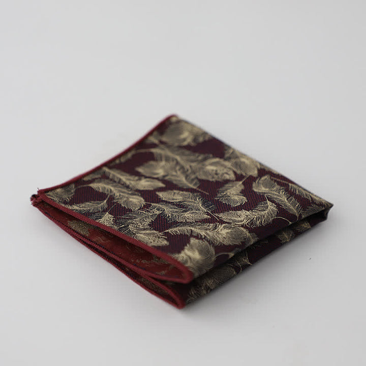 Men's Artsy Floral Leave Pattern Pocket Square - Style #4 - image 7
