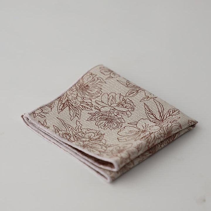 Men's Artsy Floral Leave Pattern Pocket Square - Style #23 - image 26