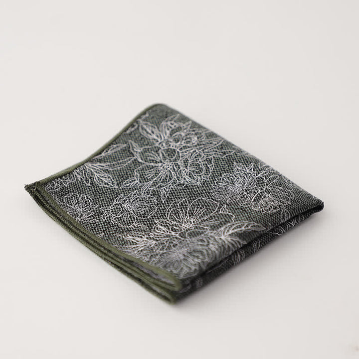 Men's Artsy Floral Leave Pattern Pocket Square - Style #18 - image 21