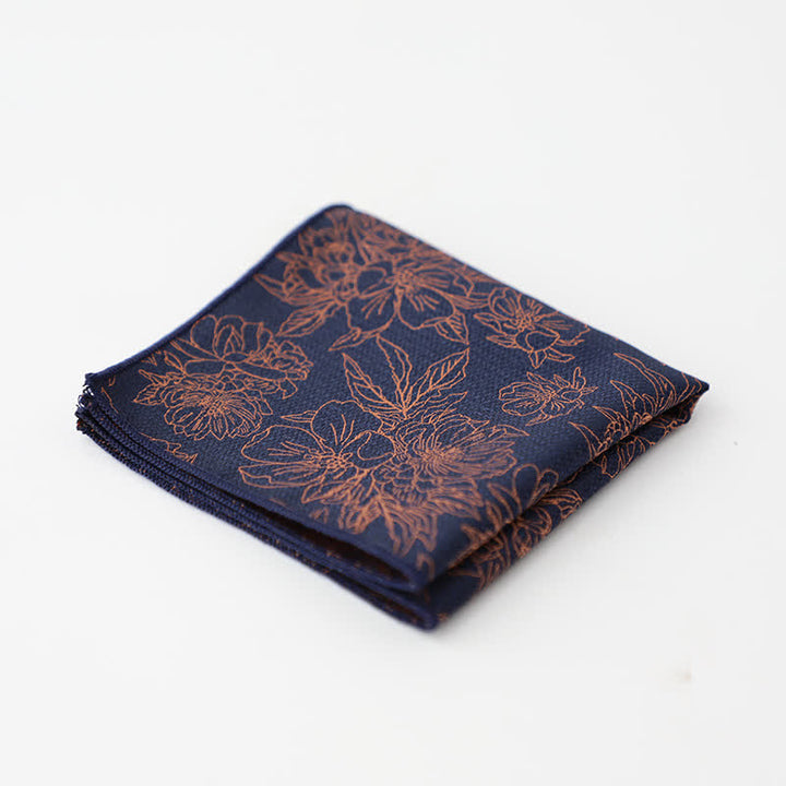Men's Artsy Floral Leave Pattern Pocket Square - Style #19 - image 22