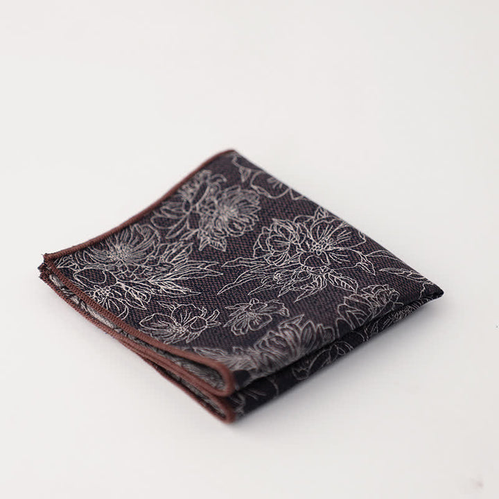 Men's Artsy Floral Leave Pattern Pocket Square - Style #22 - image 25