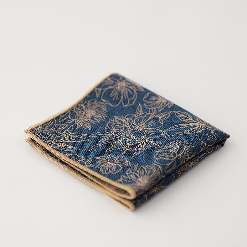 Men's Artsy Floral Leave Pattern Pocket Square - Style #20 - image 23