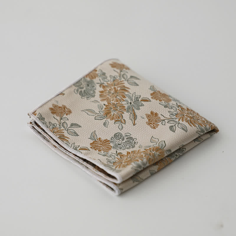 Men's Artsy Floral Leave Pattern Pocket Square - Style #1 - image 2