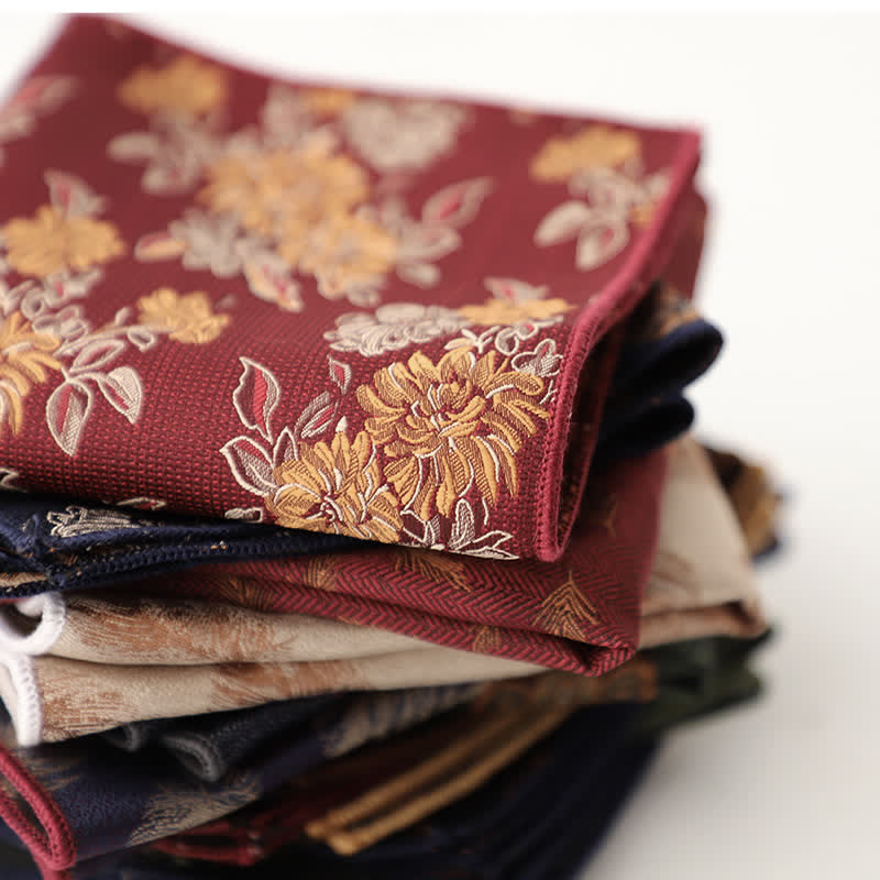 Men's Artsy Floral Leave Pattern Pocket Square - image 1