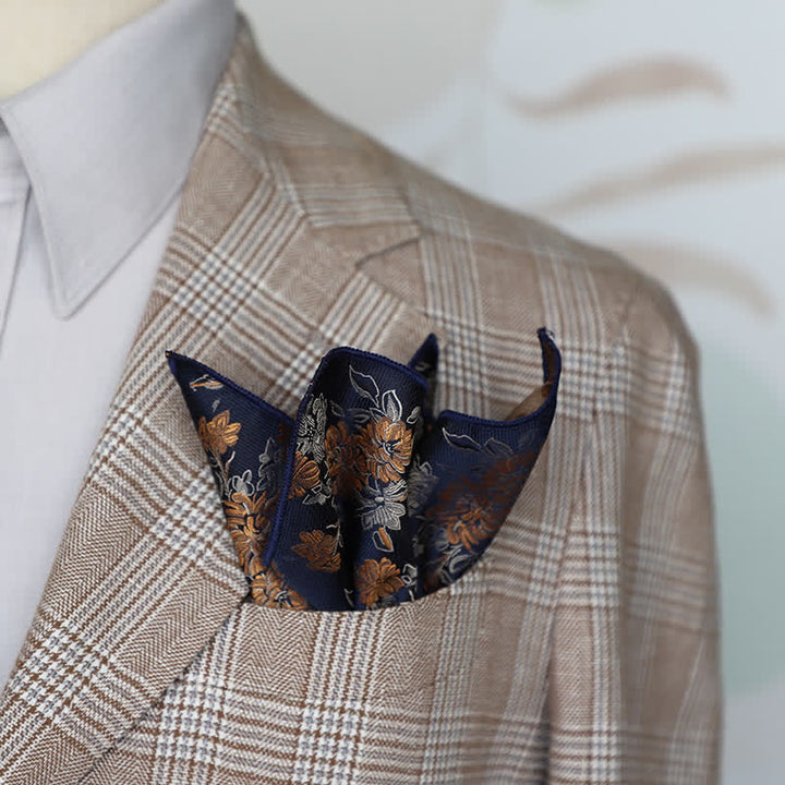 Men's Artsy Floral Leave Pattern Pocket Square - image 6