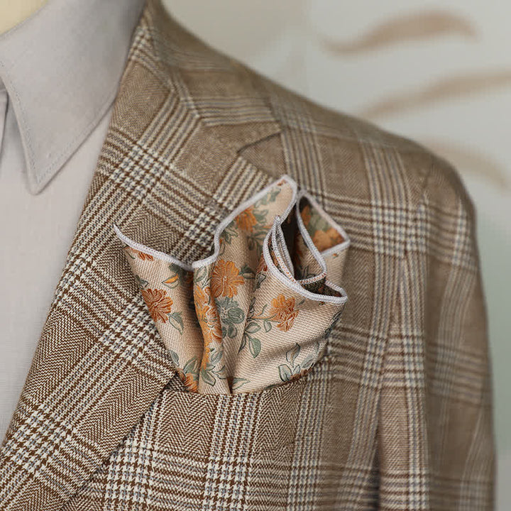 Men's Artsy Floral Leave Pattern Pocket Square - image 0