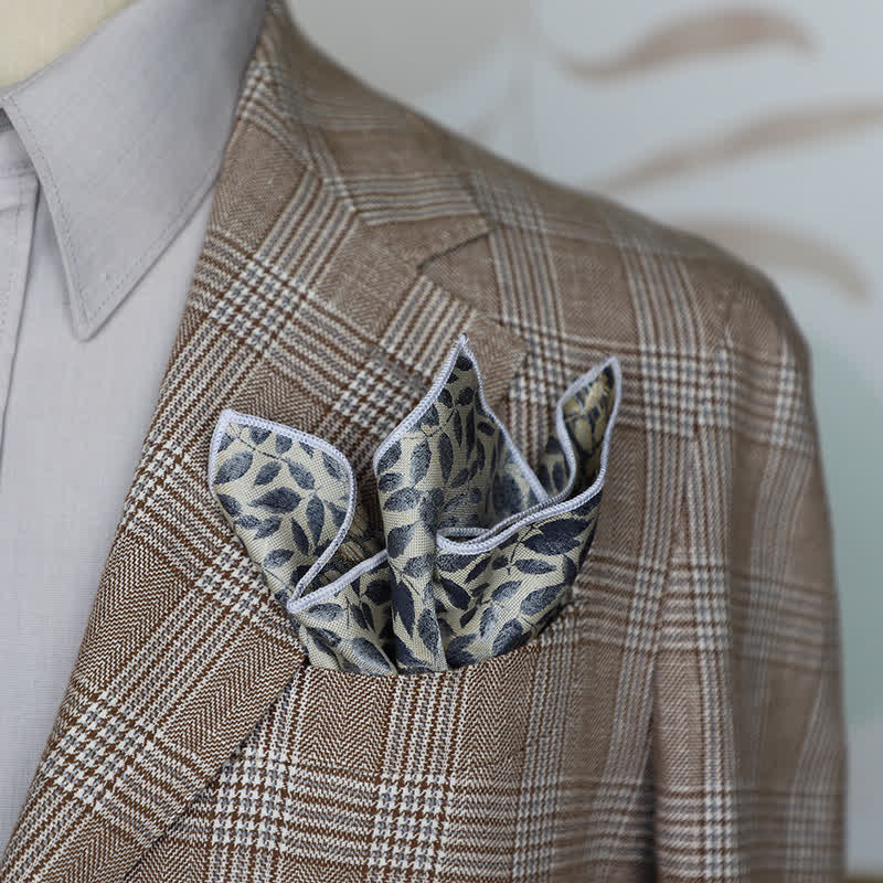 Men's Artsy Floral Leave Pattern Pocket Square - image 4