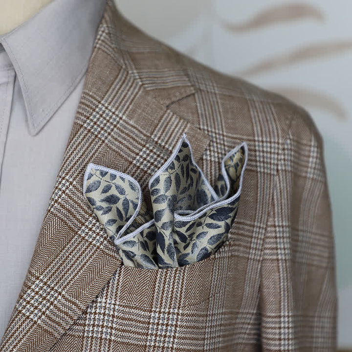 Men's Artsy Floral Leave Pattern Pocket Square - image 4