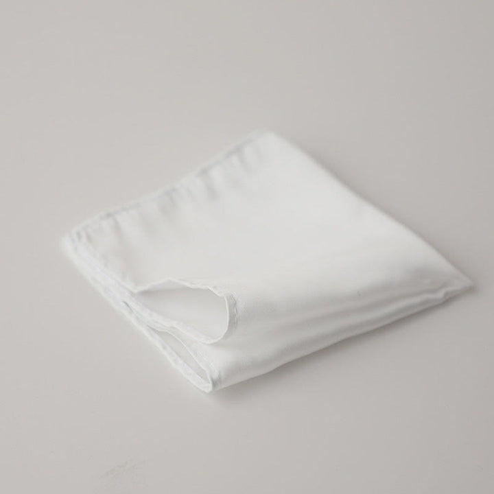 Men's White & Color Edge Wedding Pocket Square - White - image 10