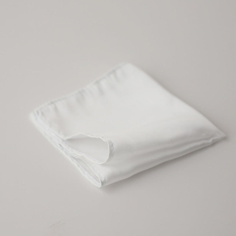 Men's White & Color Edge Wedding Pocket Square - White - image 10