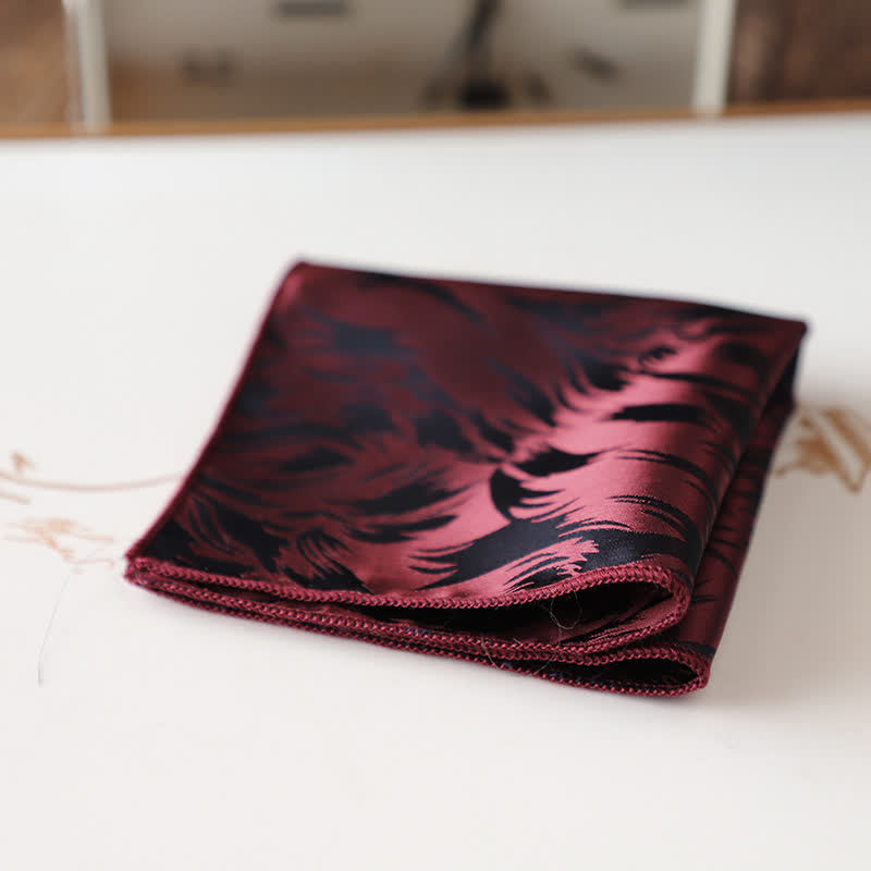 Men's Elagant Retro Flower Pattern Pocket Square - Style #18 - image 21