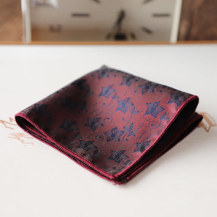 Men's Elagant Retro Flower Pattern Pocket Square - Style #10 - image 13