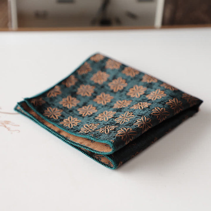 Men's Elagant Retro Flower Pattern Pocket Square - Style #2 - image 2