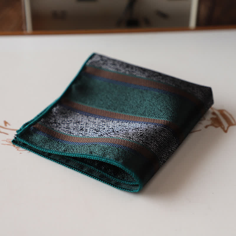 Men's Elagant Retro Flower Pattern Pocket Square - Style #7 - image 10