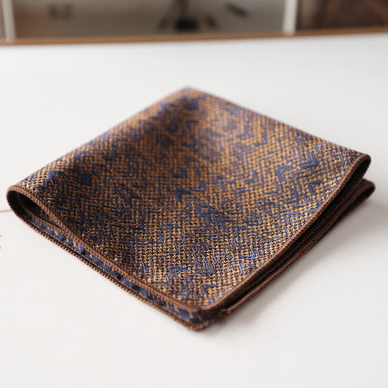 Men's Elagant Retro Flower Pattern Pocket Square - Style #15 - image 18