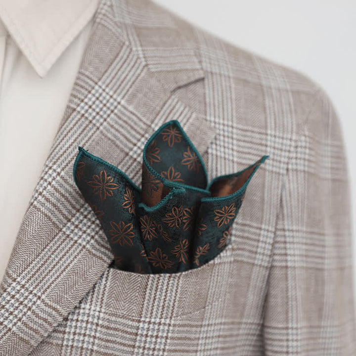 Men's Elagant Retro Flower Pattern Pocket Square - image 3