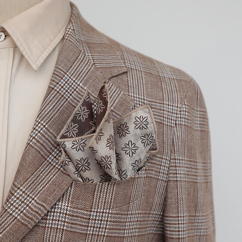 Men's Elagant Retro Flower Pattern Pocket Square - image 0