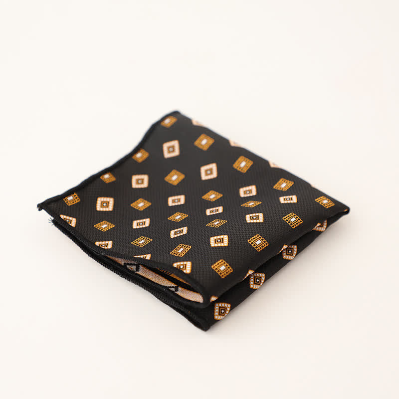 Men's Wonderful Striped Polka Dots Pocket Square - Style #6 - image 9