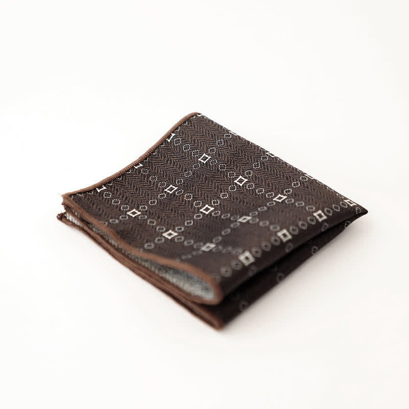 Men's Wonderful Striped Polka Dots Pocket Square - Style #27 - image 30