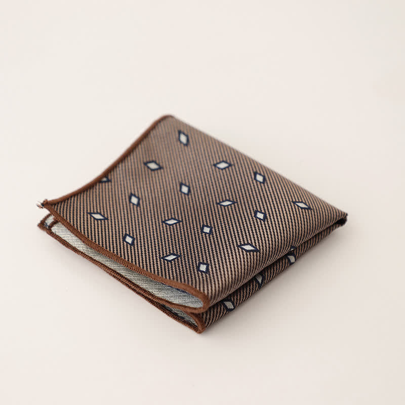 Men's Wonderful Striped Polka Dots Pocket Square - Style #19 - image 22