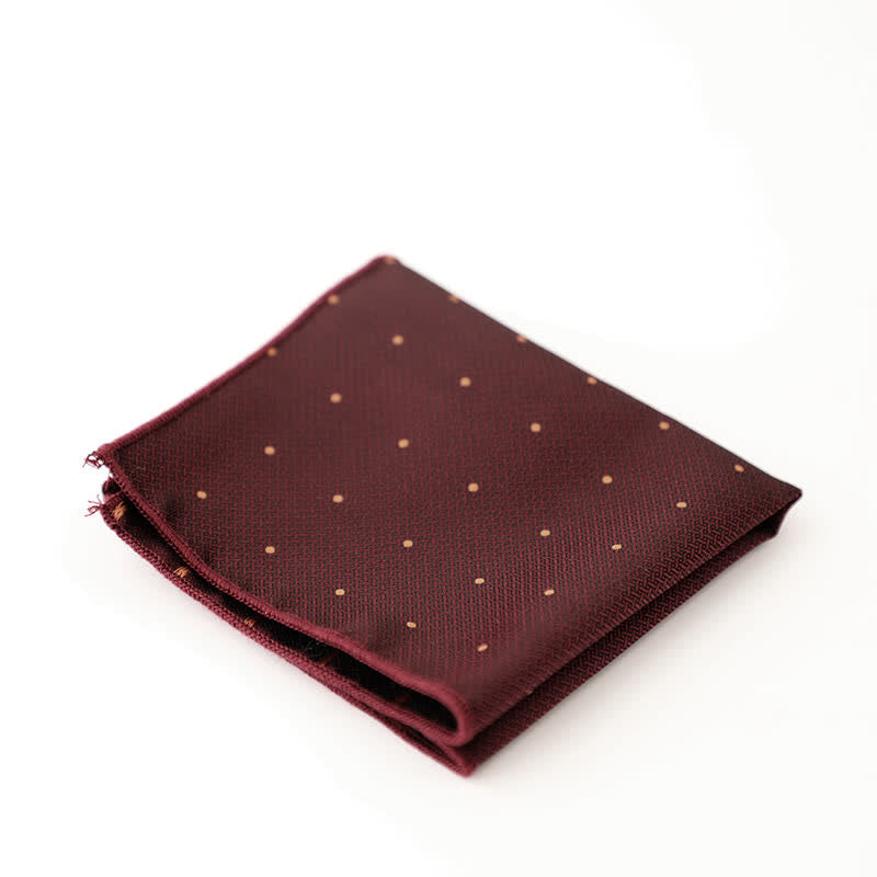 Men's Wonderful Striped Polka Dots Pocket Square - Style #15 - image 18