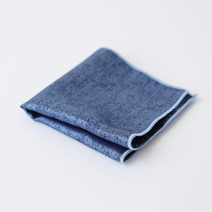 Men's Solid Color Subtle Dark Pattern Pocket Square - Blue - image 4