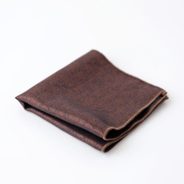 Men's Solid Color Subtle Dark Pattern Pocket Square - Brown - image 8