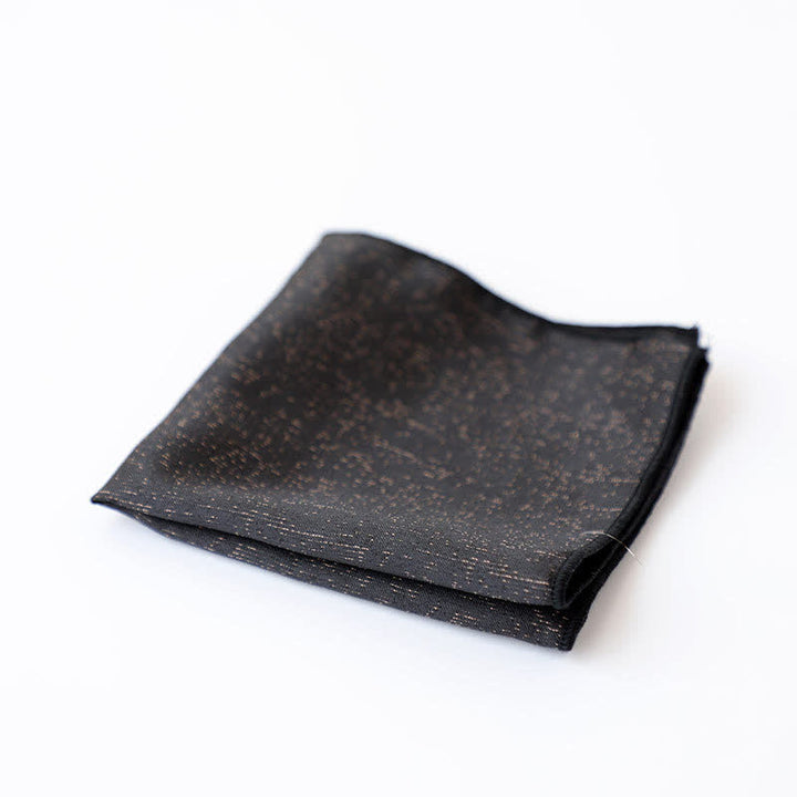 Men's Solid Color Subtle Dark Pattern Pocket Square - Black - image 6