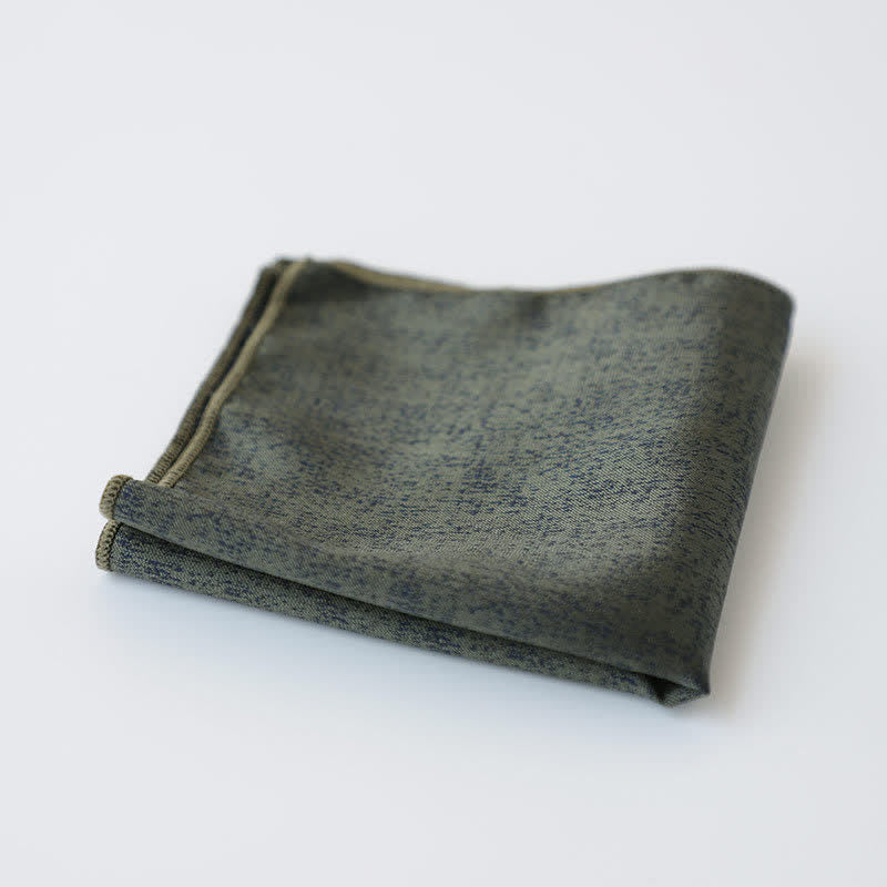 Men's Solid Color Subtle Dark Pattern Pocket Square - Dark Green - image 11