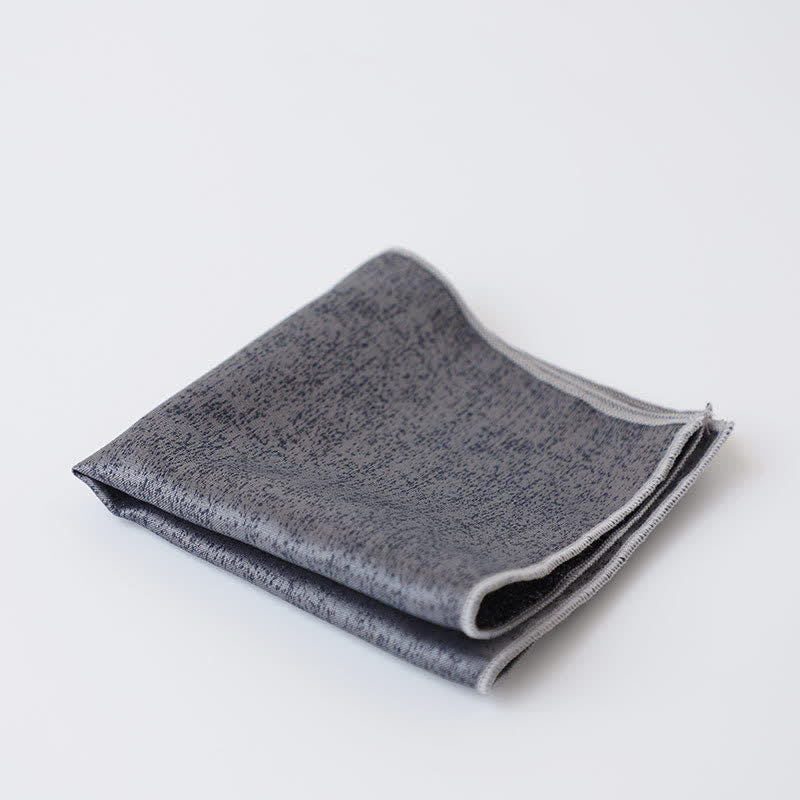 Men's Solid Color Subtle Dark Pattern Pocket Square - Gray - image 2