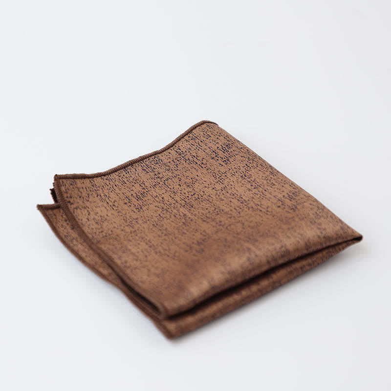 Men's Solid Color Subtle Dark Pattern Pocket Square - Goldenrod - image 10