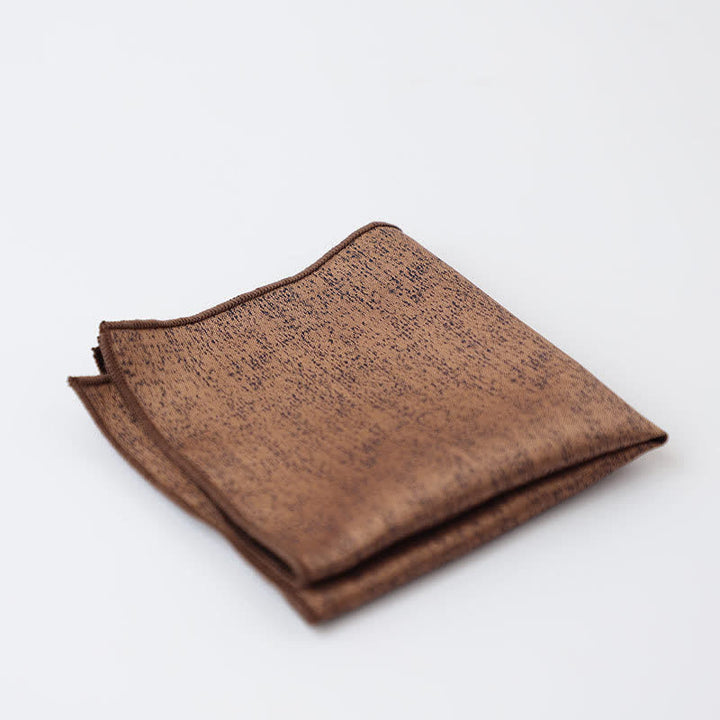 Men's Solid Color Subtle Dark Pattern Pocket Square - Goldenrod - image 10