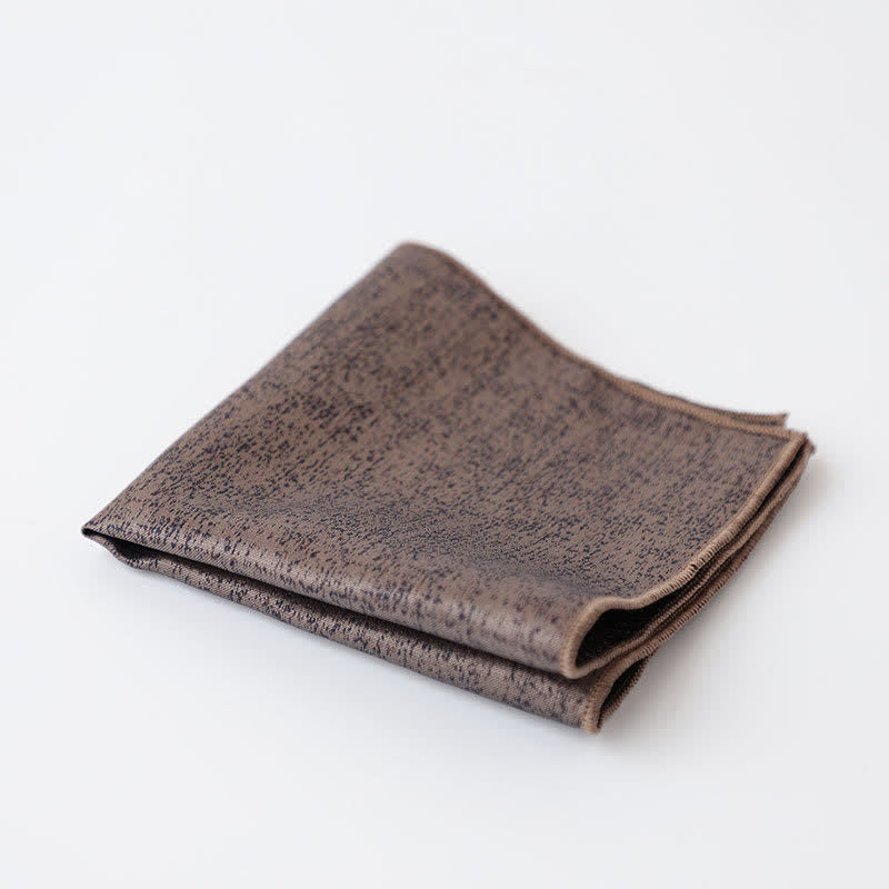 Men's Solid Color Subtle Dark Pattern Pocket Square - Coffee - image 7