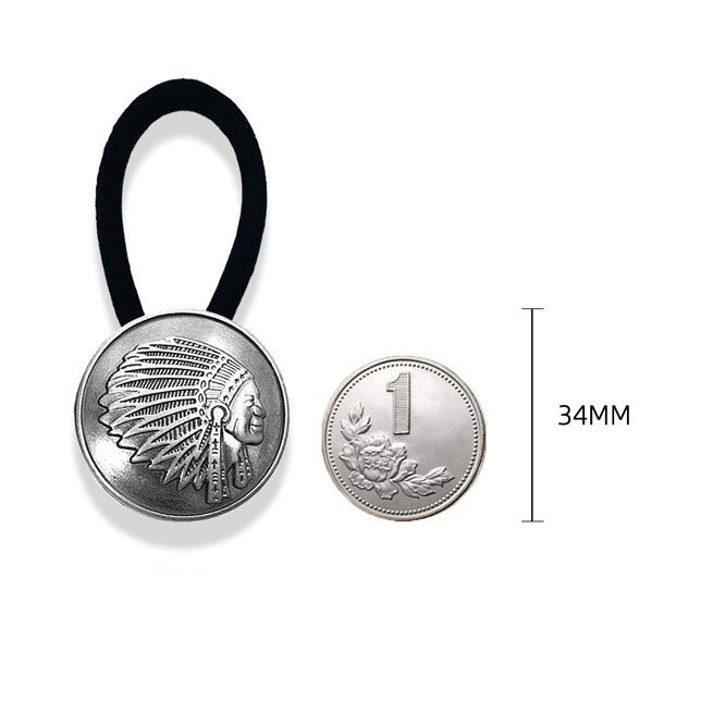 Retro Indian Men's Hiphop Coin Scarf Buckle - image 6