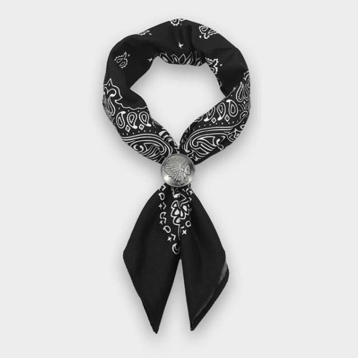 Retro Indian Men's Hiphop Coin Scarf Buckle - image 4