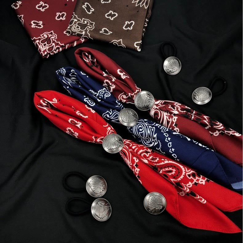 Retro Indian Men's Hiphop Coin Scarf Buckle - image 3