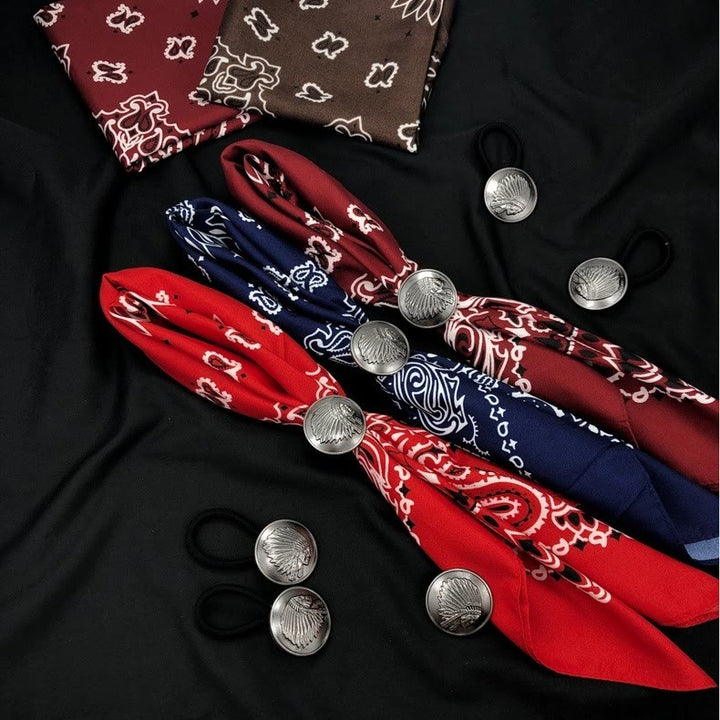 Retro Indian Men's Hiphop Coin Scarf Buckle - image 3