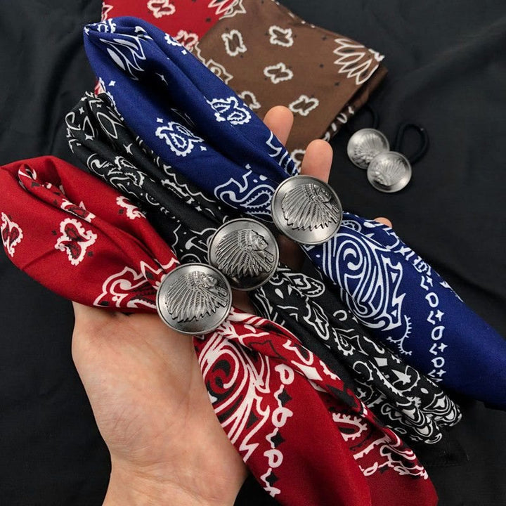 Retro Indian Men's Hiphop Coin Scarf Buckle - image 2