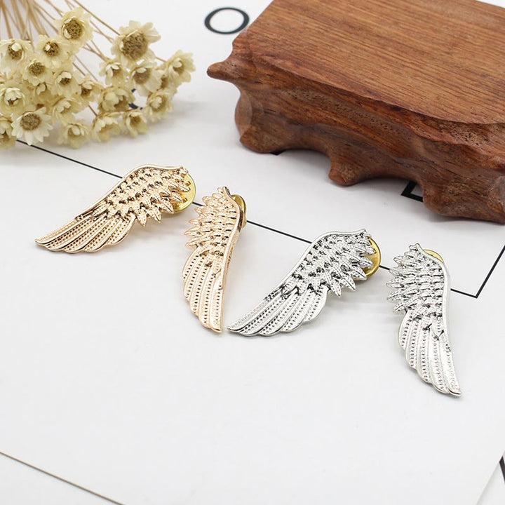 Retro Wings Brooch Gold Silver Shirt Accessories - image 0