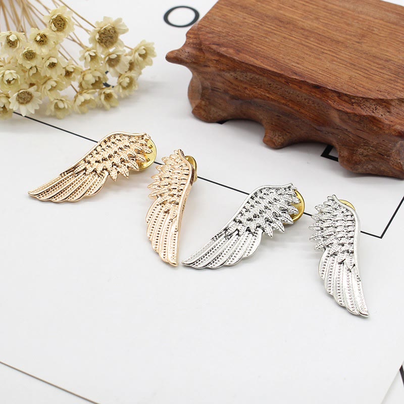 Retro Wings Brooch Gold Silver Shirt Accessories - image 0