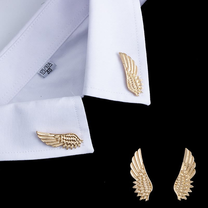 Retro Wings Brooch Gold Silver Shirt Accessories - Gold Wings(1 Pair) - image 1
